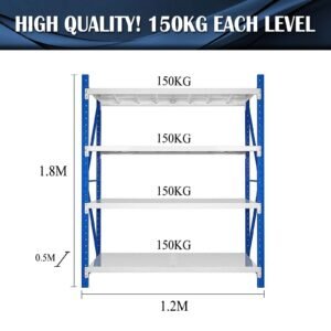 1.8m x 1.2m x 0.5m 600kg