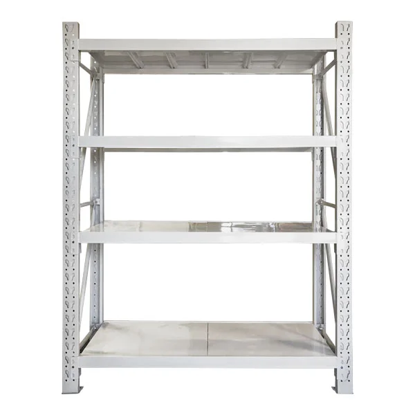 2.4m x 1.5m x 0.5m 800kg Metal Garage Shelving (Light Grey)