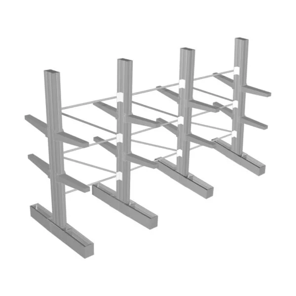 3658mm 3 Bays Double Base Galvanised