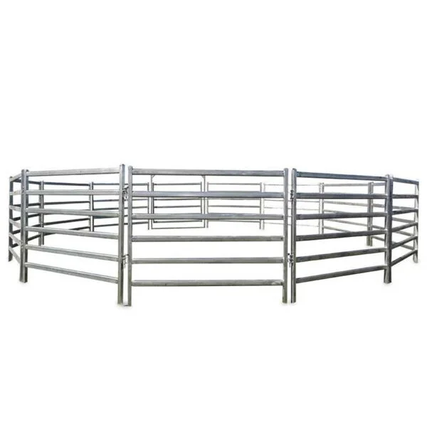 7.2M Portable Horse Round Yard With Panel and Gate