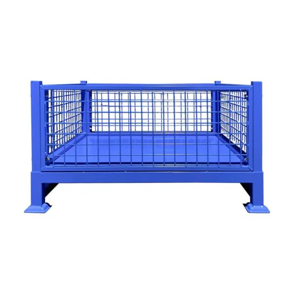 1m x 1m x 0.6m Blue Stack Up Pallet Cage