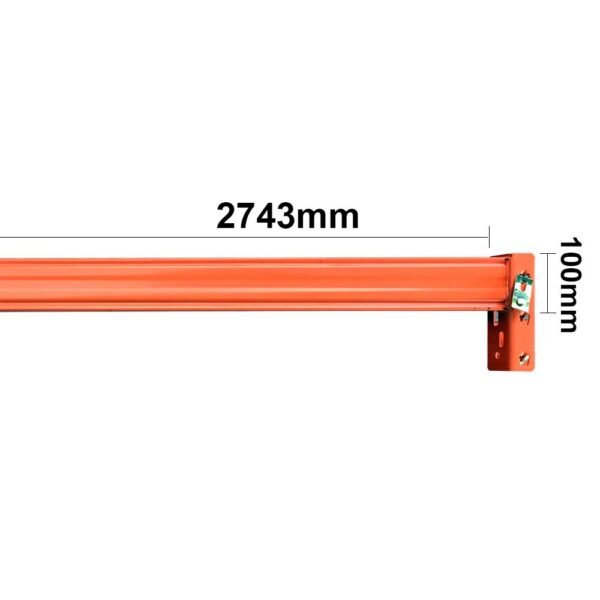 2743mm (L) x 100mm (H) Pallet Racking Beam [Orange]